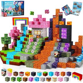 200 PCS Magnetic Blocks - Magnet Tiles Toys for Kids, Boys and Girls, Magnetic Building Blocks Cubes, Stacking Magnets for Kids, Birthday Gifts for Boys and Girls Age 3+ Years Old