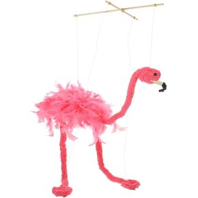 LUOZZY 1pc Flamingo Marionette String Flamingo Animal Puppet Marionette Parent-Child Interactive Prop for Kids, Pink