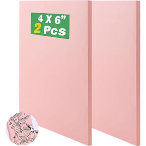 Linoleum Blocks for Printmaking, Pink Rubber Stamp Carving Blocks Rubber Carving Blocks Linocut Block for Stamp Maker Printmaking Supplies (Pink - 5 Pack)
