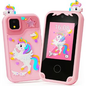 Kids Phone for Girl Toys, Kids Smart Phone Birthday Gifts Toddler Kids‘ MP3 Players Ages 2, 3, 5, 7, 8, 10 Year Old, Educational Learning Toys with 2.8" Touchscreen, Music Player, Camera, Video, Game