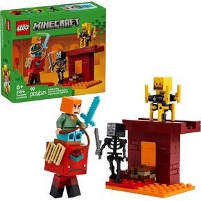 LEGO Minecraft The Nether Lava Battle Toy and Playset - Building Minecraft Toy for Kids, Ages 6+ - Alex, Wither Skeleton, Blaze and Strider Figures for Pretend Play - Gift Idea for Birthdays - 21266