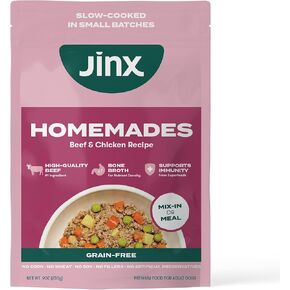 Jinx Beef Wet Dog Food Topper, Mix with Dry Dog Food, Made with Real Beef & Chicken, Bone Broth & Brown Rice, No Fillers, Puppy, Adult, Senior, 9oz, 6 Pack in Kuwait