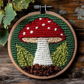 Punch Needle Kits Abstract Colorful Tree Easy for Beginners DIY Punch Needle Yarn Starter Embroidery Set for Craft Lovers with Printed Pattern and Hoop for Home Decor 20x20cm(3)