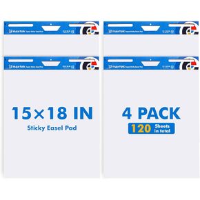 Maxtek Sticky Easel Pad 25 "x30" ، ورق مخطط كبير مع رزمتين من 30 ورقة/وسادة ، ورق ترسيخ مرساة مرساة مع ظهور لزجة ، ورق الحامل الذاتي للجدران