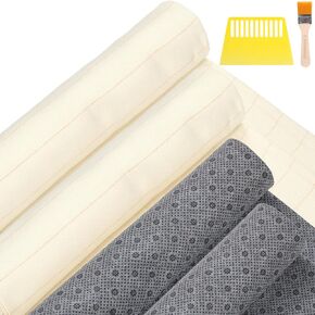 4 Pcs 79'' x 59" Large Tufting Cloth for Rugs and 71'' x 39" Non Slip Final Backing Tufting Cloth with Marked Lines Primary Tufting Cloth Rug Tufting Kit for Tufting Gun Punch Needle DIY Rug