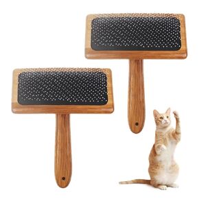2pcs Wool Carders, Wool Carding Comb, Hand Carders for Wool, Comb Bamboo Air Cushion Fur Rugs, Needle Felting Wool Carders Brush Pillows for Wool Coat Felt Rug Tassel Dog Hair