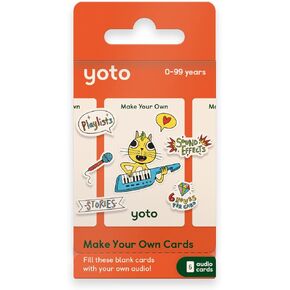 YOTO Make Your Own Cards – 5 Blank Audio Cards for Use with Player & Mini All-in-1 Audio Device, Record & Play Stories Music Radio Podcasts Birthday Messages & Fun Educational Learning Activities