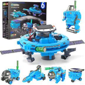 STEM 6-in-1 Education Solar Power Robots Toys for Boys تتراوح أعمارهم بين 8 و 12 عامًا ، هدايا مثالية رائعة للأولاد ، وبناء ألعاب علوم مجموعات الروبوتات مجموعة STEM Project Projec
