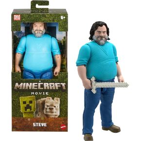 Mattel Minecraft شخصية عمل واسعة النطاق ، لعبة زاحف مقبولة مقاس 12 بوصة مستوحاة من فيلم Minecraft