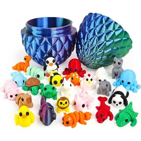25 PCS MINI 3D Printed Animal Vompurines مجموعة ، مفصلية ، مرنة ، ولطيفات الحفلات اللطيفة بشكل رائع ، حشو حقيبة عيد ميلاد جيدة ، للعب وعرضها ، هدية له ، من أجل الأولاد و Gilrs