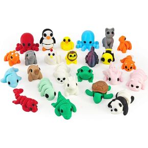 25 pcs Mini 3D Printed Animal Figurines Set, Articulated, Flexible, and Exquisitely Cute Party Favors, Birthday Goodie Bag Fillers, for Play and Display, Gift for her him, for Boys and Gilrs in Kuwait