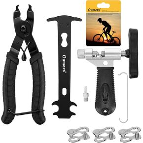 Oumers Bike Link Plier+Chain Breaker Splitter Tool+Chain Checker, Chain Missing Link Opener Closer Plier Chain Cutter Connector Wear Indicator Tool