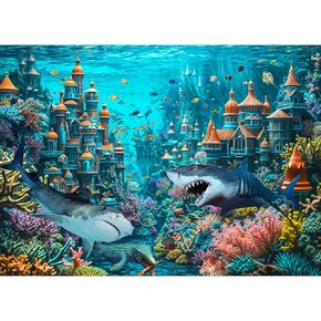 1000 Pieces Puzzles for Adults, Animal World Jigsaw Puzzle Challenging Night Game, Interlock Perfectly No Dust, for House Decoration, Birthday Party Holiday Toy for Kids Boys and Girls