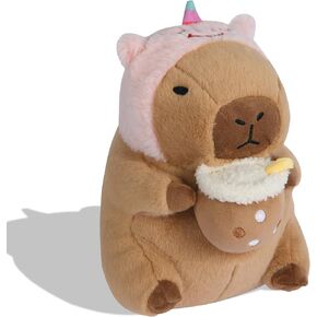 Cute Capybara Plush Kawaii Capybara Stuffed Animal with Turtle Backpack Capybara Plush Toy Capybara Doll Pillow Valentines Birthday Gift for Kids Boys Girls Adult 12 inch