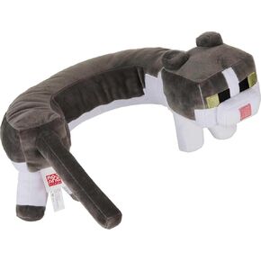 Mattel Minecraft Purring Sounds Pillow ، لعبة القط الفخمة مع صوت للسفر والراحة واللعب