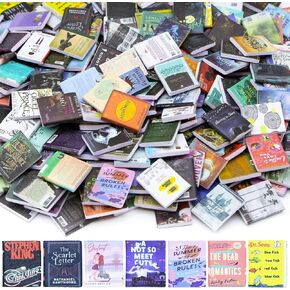 150 Pcs Mini Books for Anxiety Bookshelf，Miniature Dollhouse Books Assorted Tiny Small Books Accessories for Mini House Decor Crafts Office Deskce, Desk