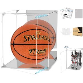 Clear Acrylic Display Case with Mirrored Back and Base, UV Protected Acrylic Box with Magnetic Door, Dustproof Display Box Showcase for Collectibles, Figures, Models, Toys (6x6x10inch)