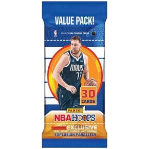 2024/25 Panini Hoops Basketball NBA Jumbo Value Fat Pack (Teal Explosion ~ White Explosion ~ Orange Explosion Parallels)
