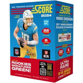 2024 Panini Score Football 6-Pack Blaster Trading Card Box ~ Green Rookie Signatures! (Jayden Daniels, Caleb Williams, Bo Nix)