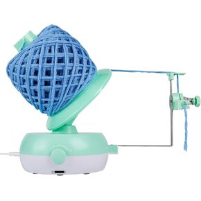 Electric Yarn Ball Winder for Crocheting|Automatic Yarn Cake Winder Stepless Speed, Adjustable Weaving Ball Winders, Helper for Yarn Collection Lovers, Navy Blue