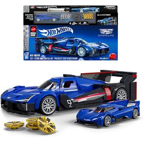 Hot Wheels Speed Series Building Set, Cadillac Project GTP Hypercar with 236 Pieces, Realistic Details and Custom Decals, Adult Collectors and Kids Ages 10+