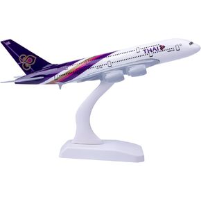 Model Airplane 1:300 Scale Model Thailand Airbus 380 Model Plane Metal Alloy Model for Gift and Decoration