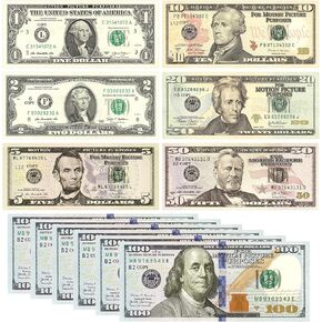 210 Pcs Fake Money Prop Money Play Money - Realistic Dollar Bills for Movie Filming, Kids Games, Party Fun, and Magic Tricks