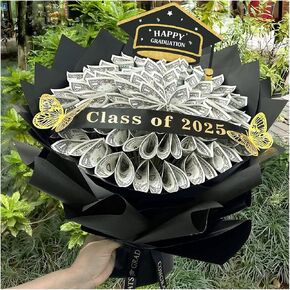 Graduation Gifts 2025 - DIY Money Bouquet for Her Him - Bouquets Filled with Folded Bills Gifts for Middle High School College - Class of 2025 Money Gift Ideas for Women Daughter Son