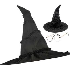 Elphaba Cosplay Hat Costume Elphaba Glasses Elphaba Witch Hat Association Black