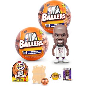 5 Surprise NBA Ballers Series 2 من Zuru ، المرخصة في الدوري الاميركي للمحترفين ، لعبة كرة السلة غير القابلة للتجميع المفاجئة للاصطدام للأولاد ، تتراوح أعمارهم بين 3 وما فوق (كبسولات) (2 كبسولات)