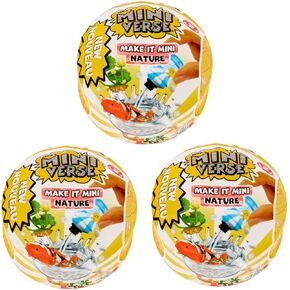 Mga's Miniverse - Make It Mini Nature Series 2 (3 Pack) Mini Bealsibles ، Blind Pack ، DIY ، Crafts ، Resin Play ، Petlants ، Animals ، Mini Flowers ، Botanicals ، Not Edibr.