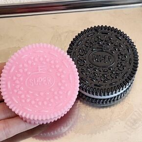 2Pack Stress Relief Toy, Silicone Taba Squishy Toy, Ultra-Soft Squeeze Toys, Decompression Toy, Decompression Venting Toy, Perfect for Stress and Anxiety Relaxing Toy (Black+Pink)