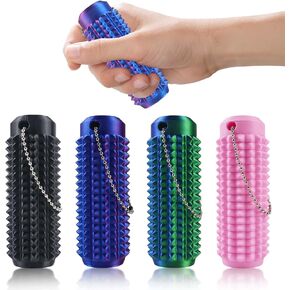 4 Pcs Little Ouchies, Pain Stim Fidget Keychain, 3D Printed Fidget Toys Spiky Grippie Sensory Stress Relief Toys, Novelty Gifts for Friends Family