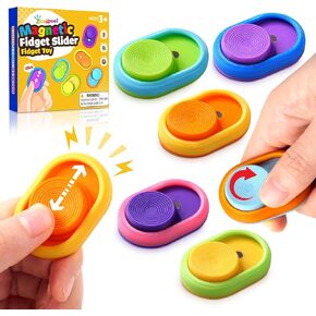 Magnetic Fidget Toys Kids Adults: 6 Pack Fidget Slider for Stress Relief, Calm Down Sensory Toys for Anxiety ADHD Autistic, Small Fidgets Toy for Classroom Prize Travel, Children Teens Gift