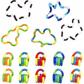 7PCS Multicolored Quiet Twisty Fidgets Toys, Squeeze, Twist and Spin for A Unique Fidget Experience; Brain Imagination Tool, Relaxation Therapy Educational Toy for Kids and Adults