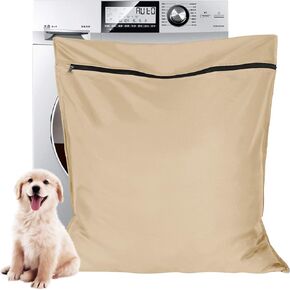 AUXSOUL 1 Pack Pet Laundry Bag, Stops Pet Hair Blocking The Washing Machine, Big Size Pet Washing Bag Ideal for Dog Cat Horse Guinea,Hair Remover Safely, 25.8 x 27.8 Inch / 65 x 70 cm, Lake Blue