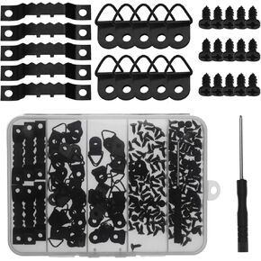 251 Pcs Picture Hanging Kit Heavy Duty Picture Hangers with Screws Black & Gold Picture Frame Mounting Hardware Picture Frame Hanging Kit Picture Hanging Hardware Tool for Frame Hanging