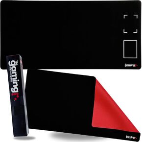 The Gaming Mat Company Single Player Compatible MTG Playmat with Red Rubber Base for Commander Deck Magic: The Gathering! Cards. Large 28.35" x 14.17" x 0.08" Suitable for Standard Modern Pioneer