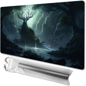 MTG Playmat Size 24x14in Free Storage Bags Non-Slip Backing, Ideal for Card Game Enthusiasts TCG Playmat (Shadow Dragon-No Deck)