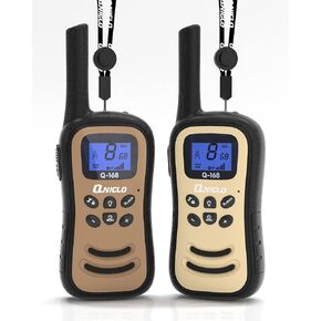 Qniglo Walkie Talkies for Adults/Kids, Rechargeable Walkie Talkies Long Range with 22 FRS Channels, VOX 2 Way Radios with LED Flashlight for Hiking Camping Trip Adventure(3 Pack)