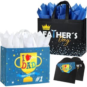 Stypop 2 Pack 13 "حقائب هدايا يوم أمهات كبيرة مع ورق الأنسجة ، وأكياس الهدايا الوردية غير المنسوجة القابلة لإعادة الاستخدام مع مقابض ، هدايا يوم الأم للأم/الجدة/الأصدقاء ، 12.8"*10.2 "*6.3"