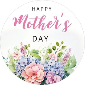 jijAcraft Mother’s Day Stickers, 60Pcs Happy Mother's Day Gift Stickers, Floral Mothers Day Labels, 2Inch Mothers Tags Sticker, Mothers Day Party Decor Sticker for Gift Wrap, Party Favors, DIY Crafts