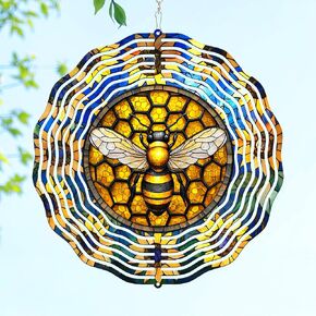 FLAGWIX Gifts for Grandma - Nana's Garden 3D Stainless Steel Metal Wind Spinners 12 in - Mothers Day Birthday Gardening Gifts for Women Grandma Nana, Grandmother Gift Idea