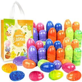 72pcs 3.15 '' Jumbo كبير قزحية الفصح الرخام البيض عيد الفصح للأطفال سلة سلة الحشوات ، لعبة عيد الفصح ، ألعاب تعبئة الحفلات وفضل حفلة عيد الفصح