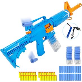 لعبة Gun Classic M16 Electric Automatic Rifle Auto-Manual Shell التي تطرد أوضاع مزدوجة Toy Foam Blaster مع 40 لعبة الرصاصة 20 لعبة رصاصة 2 لعبة من 8-12 سنة هدية عيد ميلاد (الأزرق)