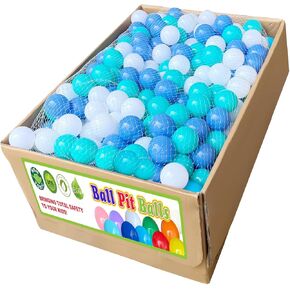 Ball Pit Balls for Kids, Children Crush-Proproof Plastic Balls for Ball Pit with 7 Bright Colors, Safe and Non-Toxic, BPA Free, Baby Toddler Pit Balls with Storage Net Bag (50pcs, 2.2inch) in Kuwait