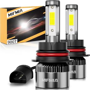 9007 مصابيح LED ، 25000LM 700 ٪ أكثر إشراقًا 6500 كيلو بارد أبيض مصابيح الضباب الخارجي ، 9007 HB5 Plug-Play IP68 مقاومة للماء ، حزمة 2