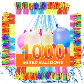 1000 PCS بالونات مياه متعددة الألوان ، وبالون ماء سريع ملء ، وبالونات المياه الملونة الصيفية ، ومرح للأطفال والكبار معركة ماء في الهواء الطلق قتال