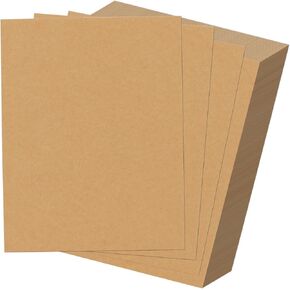 HORLIMER 100 Pack 8.5x11 Chipboard Sheets, Kraft Cardboard for Shipping, Book Binding, DIY Crafts