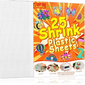 25pcs تتقلص صفائح dink ، وتقلص صفائح البلاستيك للحرف اليدوية ، وورقة dink المتقلصة ل Crafts Kids Diy Jewelry Makeains Making ، 20x14.5cm